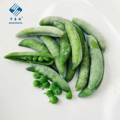 2020 BRC Certified Double Size Stringless IQF Frozen Sugar Snap Peas